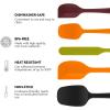 imageOVENTE Set of 5 Silicone Spatula  Food Grade Rubber Spatulas Heat Resistant w Stainless Steel Core ampamp Seamless Design Non Stick Rubber Spatula for Mixing Baking ampamp Cooking Red SP12305RMulticolor