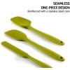 imageOVENTE Set of 5 Silicone Spatula  Food Grade Rubber Spatulas Heat Resistant w Stainless Steel Core ampamp Seamless Design Non Stick Rubber Spatula for Mixing Baking ampamp Cooking Red SP12305RGreen