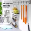 imageOVENTE Set of 5 Silicone Spatula  Food Grade Rubber Spatulas Heat Resistant w Stainless Steel Core ampamp Seamless Design Non Stick Rubber Spatula for Mixing Baking ampamp Cooking Red SP12305ROrange