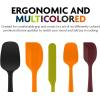 imageOVENTE Set of 5 Silicone Spatula  Food Grade Rubber Spatulas Heat Resistant w Stainless Steel Core ampamp Seamless Design Non Stick Rubber Spatula for Mixing Baking ampamp Cooking Red SP12305RMulticolor