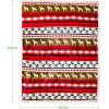 imageOVENTE Sherpa Throw Blanket for Winter 60 x 50 Reversible Soft Plush and Thick Warm Blanket Machine Washable Ideal Gift for Holidays Red BLN4688
