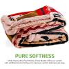 imageOVENTE Sherpa Throw Blanket for Winter 60 x 50 Reversible Soft Plush and Thick Warm Blanket Machine Washable Ideal Gift for Holidays Red BLN4688