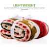 imageOVENTE Sherpa Throw Blanket for Winter 60 x 50 Reversible Soft Plush and Thick Warm Blanket Machine Washable Ideal Gift for Holidays Red BLN4688
