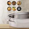 imageOVENTE Stainless Steel Roasting Pan 13 x 94 Oven Roaster Tray with Flat Rack Small Nonstick Chicken Roaster and Bakeware Dish for Cooking Lasagna Roasted Beef Veggies and More Silver CWR23131S1562 x 1175