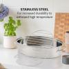 imageOVENTE Stainless Steel Roasting Pan 13 x 94 Oven Roaster Tray with Flat Rack Small Nonstick Chicken Roaster and Bakeware Dish for Cooking Lasagna Roasted Beef Veggies and More Silver CWR23131S1562 x 1175