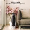 imageOvente Oscillating Tower Remote Control 3Speed LCD Panel ampamp 8H Timer 305quot Quiet ampamp Bladeless Indoor Standing Floor Fan Blows Cold Air for Home Bedroom Living Room or Office Silver TF88S