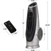 imageOvente Oscillating Tower Remote Control 3Speed LCD Panel ampamp 8H Timer 305quot Quiet ampamp Bladeless Indoor Standing Floor Fan Blows Cold Air for Home Bedroom Living Room or Office Silver TF88S