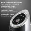 imageOvente Oscillating Tower Remote Control 3Speed LCD Panel ampamp 8H Timer 305quot Quiet ampamp Bladeless Indoor Standing Floor Fan Blows Cold Air for Home Bedroom Living Room or Office Silver TF88S