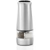 imageOVENTE 2 in 1 Stainless Steel Sea Salt and Pepper Grinder with Ceramic Blade Automatic One Hand Operation ampamp Battery Operated Salt ampamp Pepper Mill Easy Grinding Adjustable Coarseness Silver SPD121S