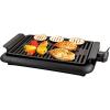 imageOVENTE Electric Indoor Grill with 13x10 Inch NonStick Cooking Surface 1000W Fast Heat Up Power Adjustable Temperature Removable and Dishwasher Safe Grilling Plate and Drip Tray Black GD1632NLBGD1510NLB
