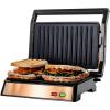 imageOVENTE Electric Sandwich Maker with NonStick Plates Indicator Lights Cool Touch Handle Easy to Clean and Store Perfect for Cooking Breakfast Grilled Cheese Tuna Melts and Snacks Black GPS401BGP0540CO