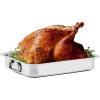 imageOVENTE Stainless Steel Roasting Pan 13 x 94 Oven Roaster Tray with Flat Rack Small Nonstick Chicken Roaster and Bakeware Dish for Cooking Lasagna Roasted Beef Veggies and More Silver CWR23131S13 x 94