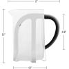 imageOVENTE 2in1 Coffee Press and Tea Maker with High Grade Stainless Steel Retractable Infuser Heat Tempered Borosilicate Glass and Silicone Handle 27 Ounce with Free Measuring Scoop Clear FGC27T27 Ounce