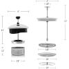 imageOVENTE 2in1 Coffee Press and Tea Maker with High Grade Stainless Steel Retractable Infuser Heat Tempered Borosilicate Glass and Silicone Handle 27 Ounce with Free Measuring Scoop Clear FGC27T34 Ounce