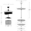 imageOVENTE 2in1 Coffee Press and Tea Maker with High Grade Stainless Steel Retractable Infuser Heat Tempered Borosilicate Glass and Silicone Handle 27 Ounce with Free Measuring Scoop Clear FGC27T27 Ounce