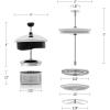 imageOVENTE 2in1 Coffee Press and Tea Maker with High Grade Stainless Steel Retractable Infuser Heat Tempered Borosilicate Glass and Silicone Handle 27 Ounce with Free Measuring Scoop Clear FGC27T20 Ounce