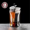 imageOVENTE 2in1 Coffee Press and Tea Maker with High Grade Stainless Steel Retractable Infuser Heat Tempered Borosilicate Glass and Silicone Handle 27 Ounce with Free Measuring Scoop Clear FGC27T34 Ounce