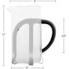 imageOVENTE 2in1 Coffee Press and Tea Maker with High Grade Stainless Steel Retractable Infuser Heat Tempered Borosilicate Glass and Silicone Handle 27 Ounce with Free Measuring Scoop Clear FGC27T34 Ounce