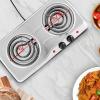 imageOVENTE Electric Countertop Single Burner 1000W Cooktop with 6quot Stainless Steel Coil Hot Plate 5 Level Temperature Control Indicator Light Compact Cooking Stove and Easy to Clean Silver BGC101SBGC102S  Silver