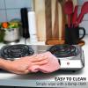 imageOVENTE Electric Countertop Single Burner 1000W Cooktop with 6quot Stainless Steel Coil Hot Plate 5 Level Temperature Control Indicator Light Compact Cooking Stove and Easy to Clean Silver BGC101SBGC102S  Silver