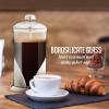 imageOVENTE French Press Coffee Maker 20 Ounce 4 Level Stainless Steel Filter System Borosilicate Heat Resistant Glass Carafe with Free Measuring Scoop Silver FSL20S20 Ounce