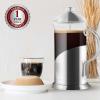 imageOVENTE French Press Coffee Maker 20 Ounce 4 Level Stainless Steel Filter System Borosilicate Heat Resistant Glass Carafe with Free Measuring Scoop Silver FSL20S34 Ounce