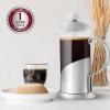 imageOVENTE French Press Coffee Maker 20 Ounce 4 Level Stainless Steel Filter System Borosilicate Heat Resistant Glass Carafe with Free Measuring Scoop Silver FSL20S12 Ounce