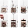 imageOVENTE French Press Coffee Maker 20 Ounce 4 Level Stainless Steel Filter System ampamp Heat Resistant Borosilicate Glass Scoop Included Copper FSF20CFSF27C