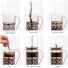 imageOVENTE French Press Coffee Maker 20 Ounce 4 Level Stainless Steel Filter System ampamp Heat Resistant Borosilicate Glass Scoop Included Copper FSF20CFSF34C