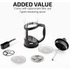 imageOVENTE French Press Coffee Maker 34 Ounce Heat Resistant Borosilicate Glass with 4 Filter StainlessSteel System BPAFree Portable Pitcher Perfect for Hot ampamp Cold Brew Red FPT34RFPT  Black