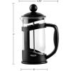 imageOVENTE French Press Coffee Maker 34 Ounce Heat Resistant Borosilicate Glass with 4 Filter StainlessSteel System BPAFree Portable Pitcher Perfect for Hot ampamp Cold Brew Red FPT34RFPT  Black