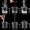 imageOVENTE French Press Coffee Maker 34 Ounce Heat Resistant Borosilicate Glass with 4 Filter StainlessSteel System BPAFree Portable Pitcher Perfect for Hot ampamp Cold Brew Red FPT34RFPW  Black
