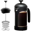 imageOVENTE French Press Coffee Maker 34 Ounce Heat Resistant Borosilicate Glass with 4 Filter StainlessSteel System BPAFree Portable Pitcher Perfect for Hot ampamp Cold Brew Red FPT34RFPB  Black