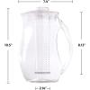imageOVENTE Fruit Infusion Water Pitcher 25L 85 oz with Removable Lid and Infuser Rod BPAFree Acrylic Beverage Jug Ideal for FlavorInfused Drinks Lemonade Juice Iced Tea and More Clear PIA0852C