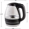 imageOVENTE Glass Electric Kettle Hot Water Boiler 15 Liter Borosilicate Glass Fast Boiling Countertop Heater  BPA Free Auto Shut Off Instant Water Heater Kettle for Coffee ampamp Tea Maker  Green KG83GBlack