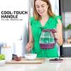 imageOVENTE Glass Electric Kettle Hot Water Boiler 15 Liter Borosilicate Glass Fast Boiling Countertop Heater  BPA Free Auto Shut Off Instant Water Heater Kettle for Coffee ampamp Tea Maker  Green KG83GPurple