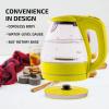 imageOVENTE Glass Electric Kettle Hot Water Boiler 15 Liter Borosilicate Glass Fast Boiling Countertop Heater  BPA Free Auto Shut Off Instant Water Heater Kettle for Coffee ampamp Tea Maker  Green KG83GGreen
