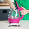 imageOVENTE Glass Electric Kettle Hot Water Boiler 15 Liter Borosilicate Glass Fast Boiling Countertop Heater  BPA Free Auto Shut Off Instant Water Heater Kettle for Coffee ampamp Tea Maker  Green KG83GFuchsia