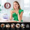 imageOVENTE Glass Electric Kettle Hot Water Boiler 15 Liter Borosilicate Glass Fast Boiling Countertop Heater  BPA Free Auto Shut Off Instant Water Heater Kettle for Coffee ampamp Tea Maker  Green KG83GWhite