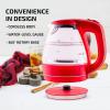 imageOVENTE Glass Electric Kettle Hot Water Boiler 15 Liter Borosilicate Glass Fast Boiling Countertop Heater  BPA Free Auto Shut Off Instant Water Heater Kettle for Coffee ampamp Tea Maker  Green KG83GRed