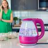 imageOVENTE Glass Electric Kettle Hot Water Boiler 15 Liter Borosilicate Glass Fast Boiling Countertop Heater  BPA Free Auto Shut Off Instant Water Heater Kettle for Coffee ampamp Tea Maker  Green KG83GFuchsia