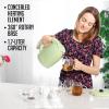 imageOVENTE Portable Electric Kettle Stainless Steel Instant Water Boiler Heater 17 Liter 1100W Double Wall Insulated Fast Boiling with Automatic Shut Off for Coffee Tea ampamp Cold Drinks White KD64WGreen