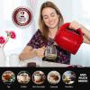 imageOVENTE Portable Electric Kettle Stainless Steel Instant Water Boiler Heater 17 Liter 1100W Double Wall Insulated Fast Boiling with Automatic Shut Off for Coffee Tea ampamp Cold Drinks White KD64WRed