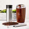 imageOvente Coffee Accessories Set with Vacuum Insulated 12 Ounce Travel Mug with Tea Infuser  Electric Stainless Steel Handheld Milk Frother  25 Ounce Electric Grinder for Coffee Spices or Herbs