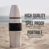 imageOvente Stainless Steel Double Walled Vacuum Insulated Mug 26 Ounce BPAFree Leak Free and Spill Proof with Removable Cup Portable Easy Travel and Clean Perfect for Hot or Cold Drinks Silver TSA26S
