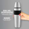 imageOvente Stainless Steel Double Walled Vacuum Insulated Mug 26 Ounce BPAFree Leak Free and Spill Proof with Removable Cup Portable Easy Travel and Clean Perfect for Hot or Cold Drinks Silver TSA26S