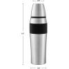 imageOvente Stainless Steel Double Walled Vacuum Insulated Mug 26 Ounce BPAFree Leak Free and Spill Proof with Removable Cup Portable Easy Travel and Clean Perfect for Hot or Cold Drinks Silver TSA26S