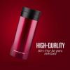 imageOvente Stainless Steel Vacuum Insulated Coffee Water Mug 16 oz Portable Double Wall Handheld Tumbler with Tea Infuser BPAFree Spill Proof Travel Friendly for Hot Cold Beverage Gunmetal MSA16GWine Red