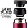 imageOvente Stainless Steel Vacuum Insulated Coffee Water Mug 16 oz Portable Double Wall Handheld Tumbler with Tea Infuser BPAFree Spill Proof Travel Friendly for Hot Cold Beverage Gunmetal MSA16GWine Red