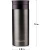 imageOvente Stainless Steel Vacuum Insulated Coffee Water Mug 16 oz Portable Double Wall Handheld Tumbler with Tea Infuser BPAFree Spill Proof Travel Friendly for Hot Cold Beverage Gunmetal MSA16GGunmetal